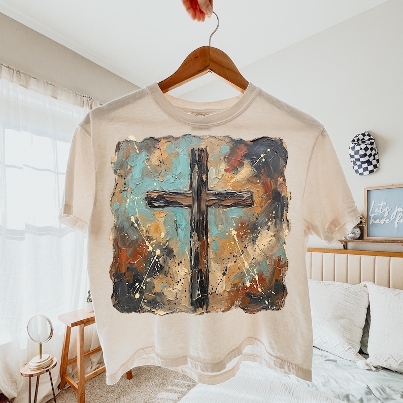 Penseldragskors PNG | Western Cowboy PNG | Cowboygrafik | Western Faith PNG | Kyrkskjorta PNG | Jesus Sublimering | Penseldrag PNG bild 9