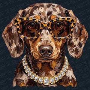 Glam Dachshund PNG | Bling Design | Everyday Designs | Boujee Png | Leopard Print Png | Animal Print Graphic | Cute Dog | Funny Wiener Dog image 12