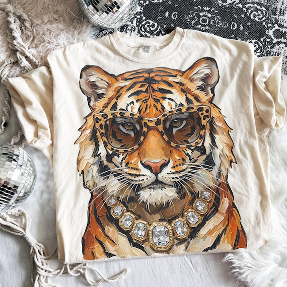 Glam Tiger PNG | Preppy Tiger PNG | Bling Design | Everyday Designs | Boujee Png | Leopard Print Png | Tiger Graphic | Animal Print Graphic