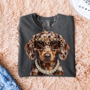 Glam Dachshund PNG | Bling Design | Everyday Designs | Boujee Png | Leopard Print Png | Animal Print Graphic | Cute Dog | Funny Wiener Dog image 6