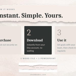 Employee Goal Setting Template for Managers | Goal Setting Framework + Leader Training Slides | Editable Word + PowerPoint image 4