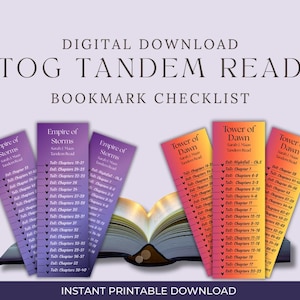 Digital; bookmark; ToG; Tandem read; downloadable; printable; Tower of Dawn; Empire of Storms; Throne of Glass