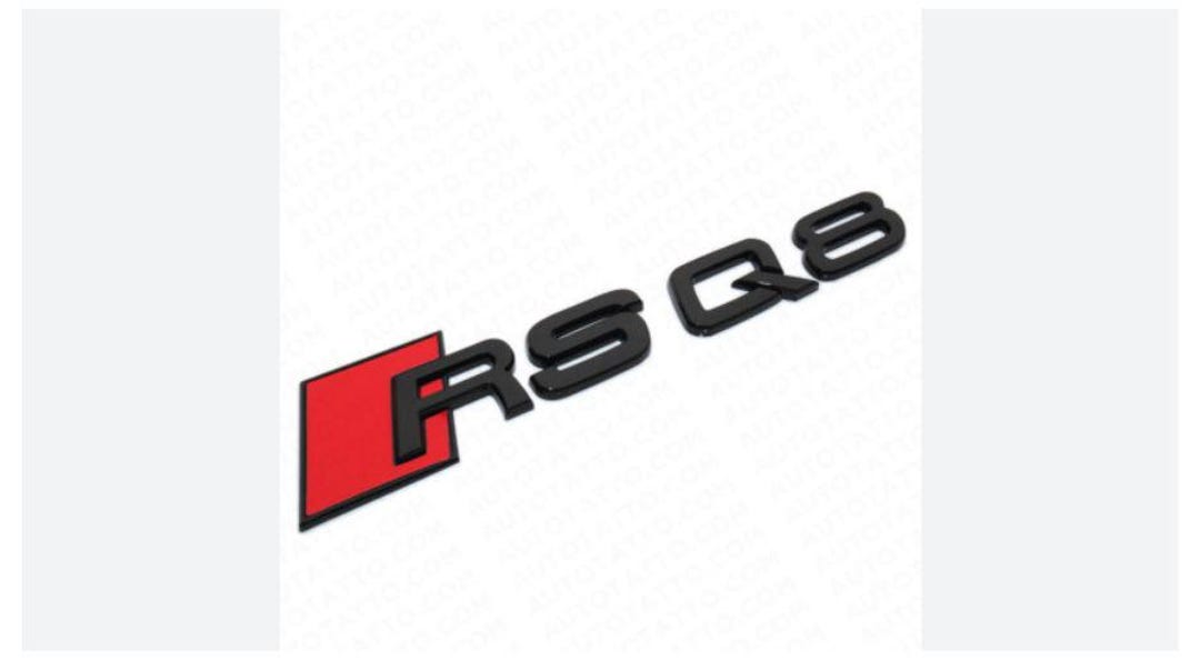 Gloss Black 3D Rear Trunk Emblem for Audi RSQ8 – Sport Badge Logo for ...