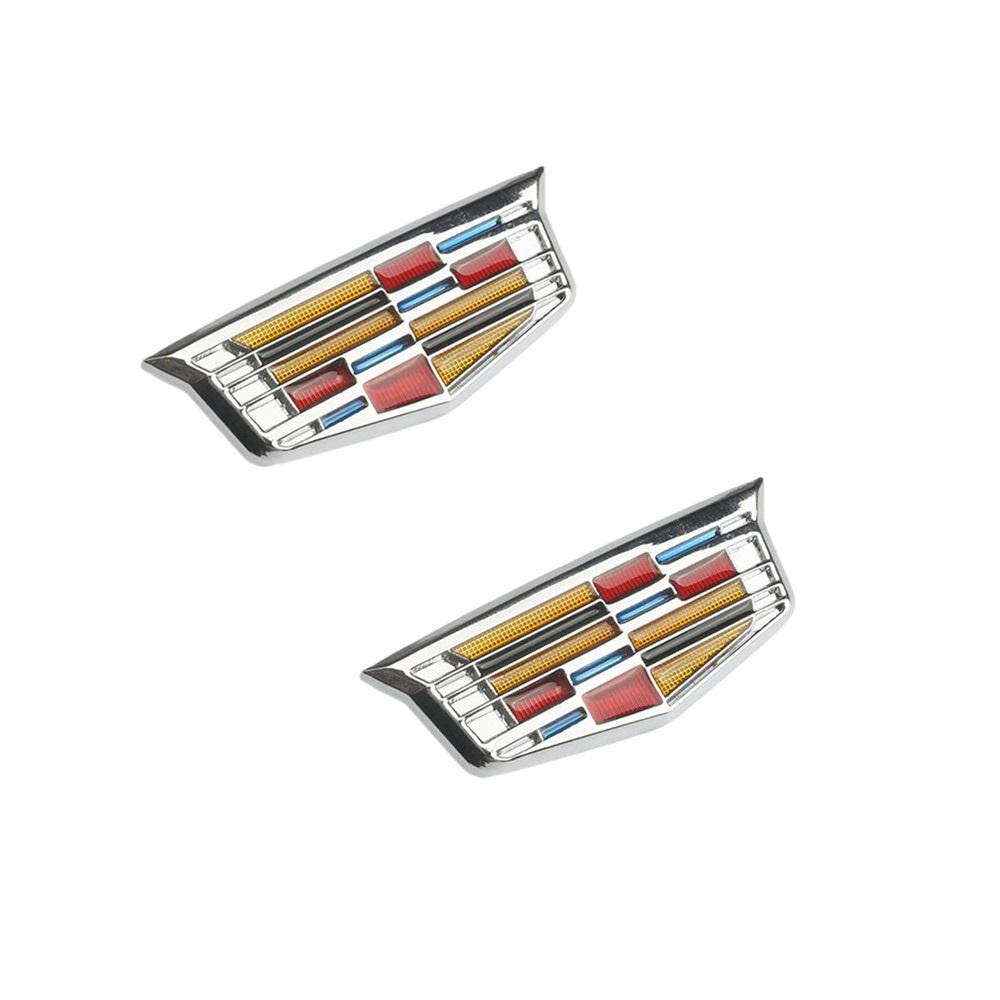 NEW 2x Metal For C.adillac Blade FENDER Badge Decal Landmark 3D Emblems - Foto 13