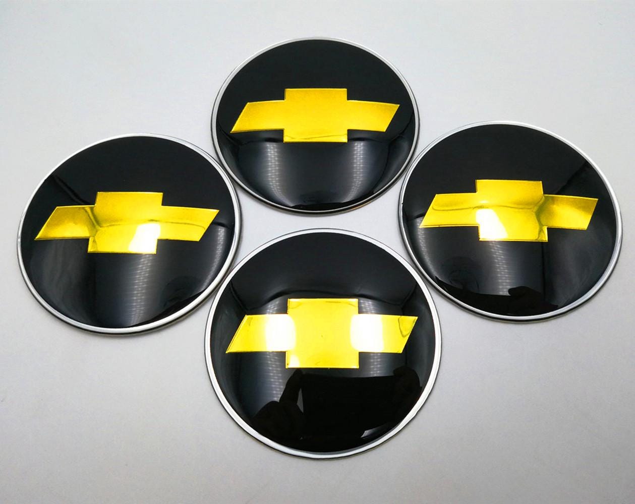3-inch SS Chevy Wheel Center Cap Overlay Decals – Choose Colors, Set Of 5