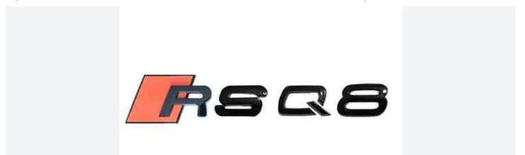 Gloss Orange & Black 3D Rear Trunk Emblem for Audi RSQ8 – Sport Badge ...