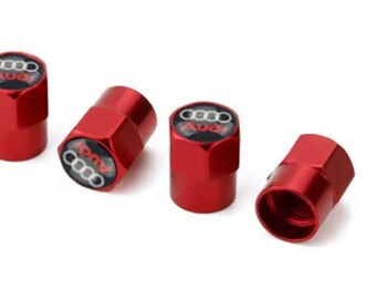 4Pcs Car Valve Stem Caps Cover for Audi A1 A3 A4 A5 A6 A7 A8 Q2 Q3 Q5 Q7 TT S3 S4 S5 S6 R8 RS S Line Car Sticker Accessories