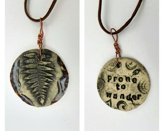 Reversible Fern Necklace/Prone to Wander