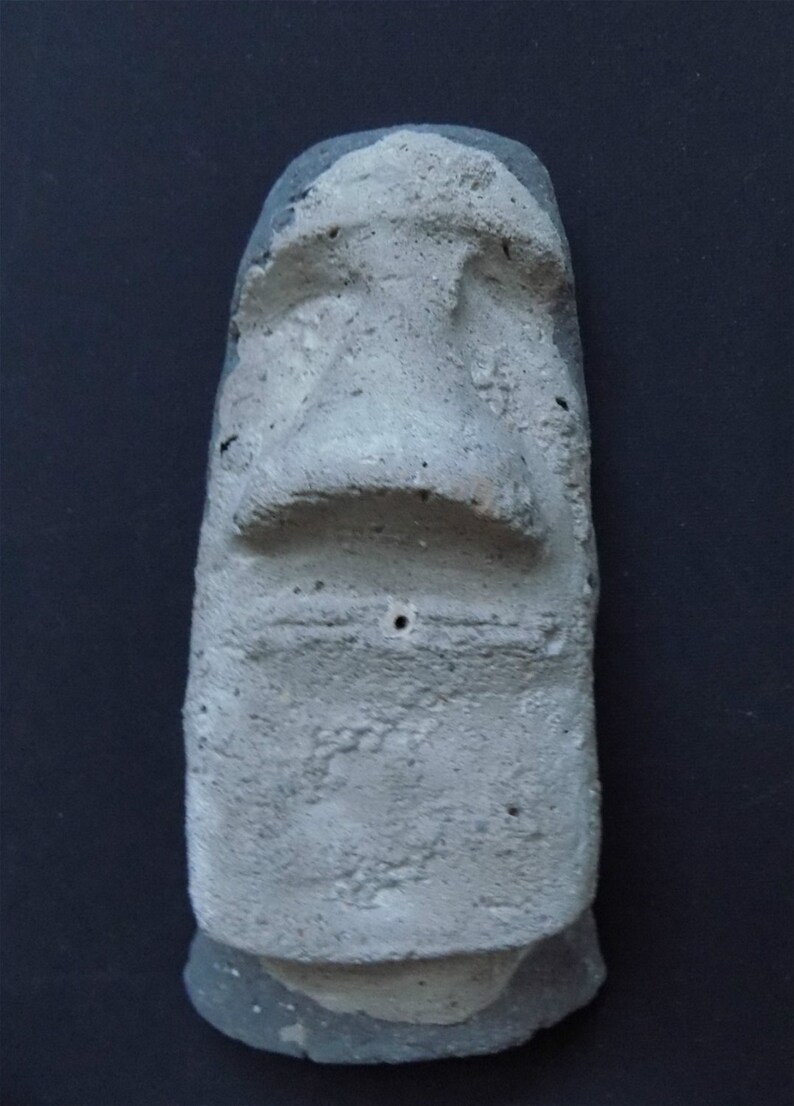 Moai Easter Island Head Concrete Incense Burner/Holder Etsy