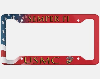 USMC Semper Fi kentekenplaathouder – Eerbetoon aan het Korps Mariniers
