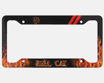 Nummerplaatframe met Hell Cat-vlam