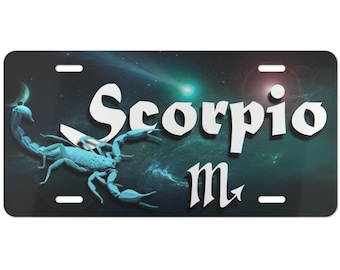 Schorpioen schorpioen sterrenbeeld make-upbord | Decoratieve kentekenplaat, Starry Galaxy