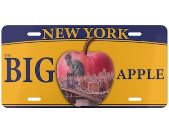 De Big Apple-kentekenplaat, souvenir uit New York City, gepersonaliseerde autodecoratie uit NYC