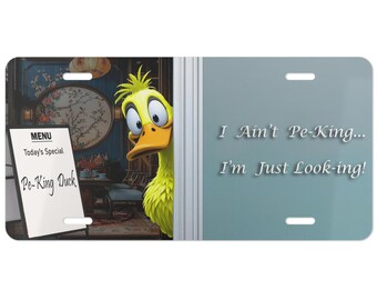 Grappige eendenkentekenplaat, Pe-King eendenkentekenplaat | Grappige eendenkentekenplaat, autodecoratie