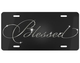 Blessed, Inspirational Vanity License Plate, Spiritual License Plate