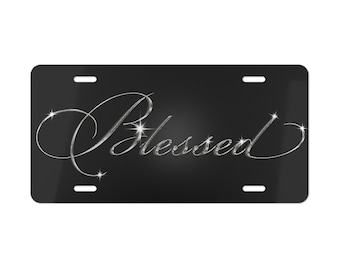 Plaque d'immatriculation bénie et inspirante, plaque d'immatriculation spirituelle