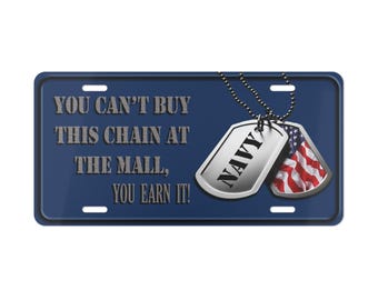 Navy-Custom License Plate