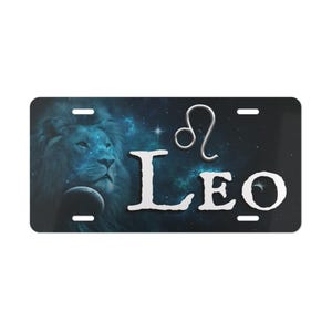 Leo Vanity License Plate, Personalized, Custom Leo License Plate, image 1