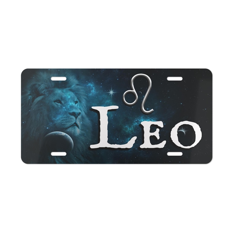 Leo Vanity License Plate, Personalized, Custom Leo License Plate, image 1
