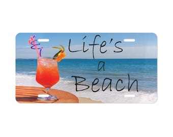 Prato de vaidade Life's A Beach, acessório para carro, presentes para amantes da praia