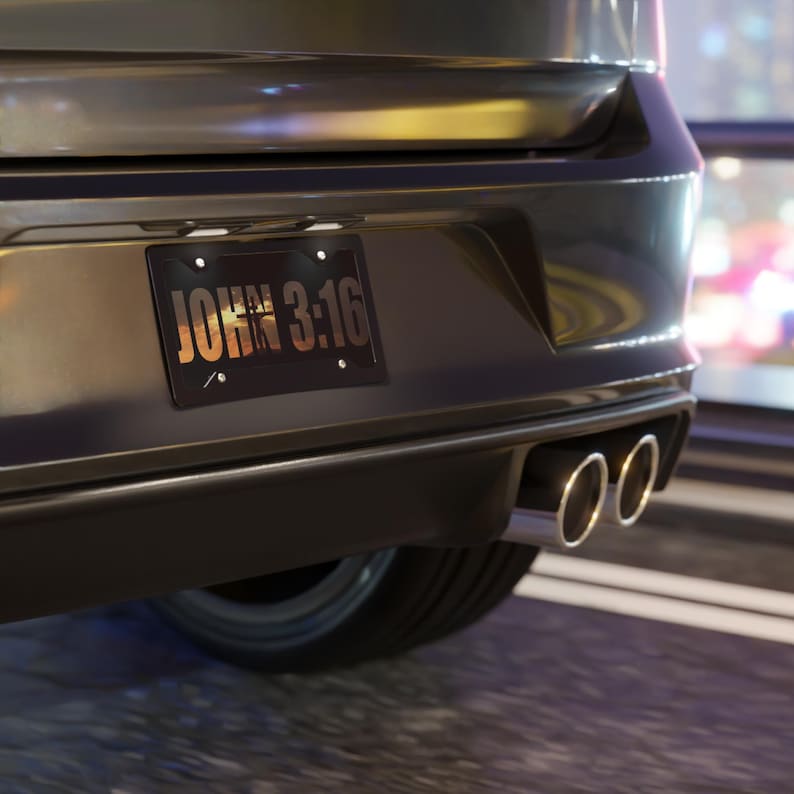 Jean 3:16 - Plaque d'immatriculation inspirante, plaque d'immatriculation spirituelle image 3