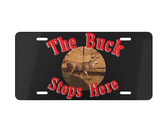 Placa de licença personalizada "A responsabilidade é sua", Caçadores de placas personalizadas, Entusiastas de atividades ao ar livre