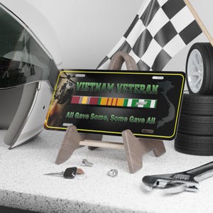 Vietnam Veteran Tribute License Plate, P Gift for Veterans, , Military Pride image 3