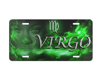 Virgem, Placa de Carro Personalizada, Presente de Astrologia