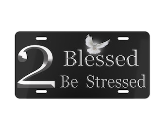 Plaque d'immatriculation bénie - personnalisée, plaque d'immatriculation inspirante, plaque d'immatriculation spirituelle