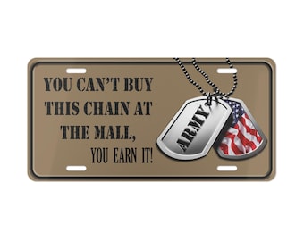 Army-Custom Vanity License Plate