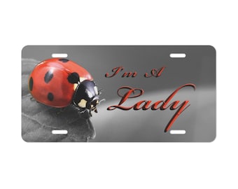 I'm A Lady, Ladybug Vanity Plate