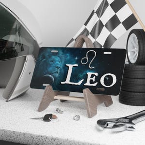 Leo Vanity License Plate, Personalized, Custom Leo License Plate, image 2