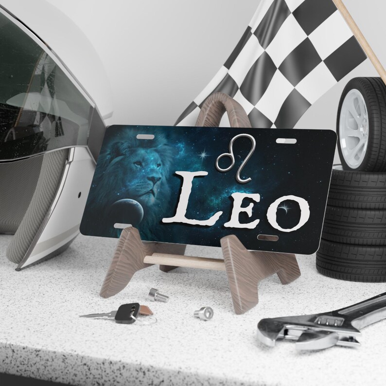 Leo Vanity License Plate, Personalized, Custom Leo License Plate, image 2
