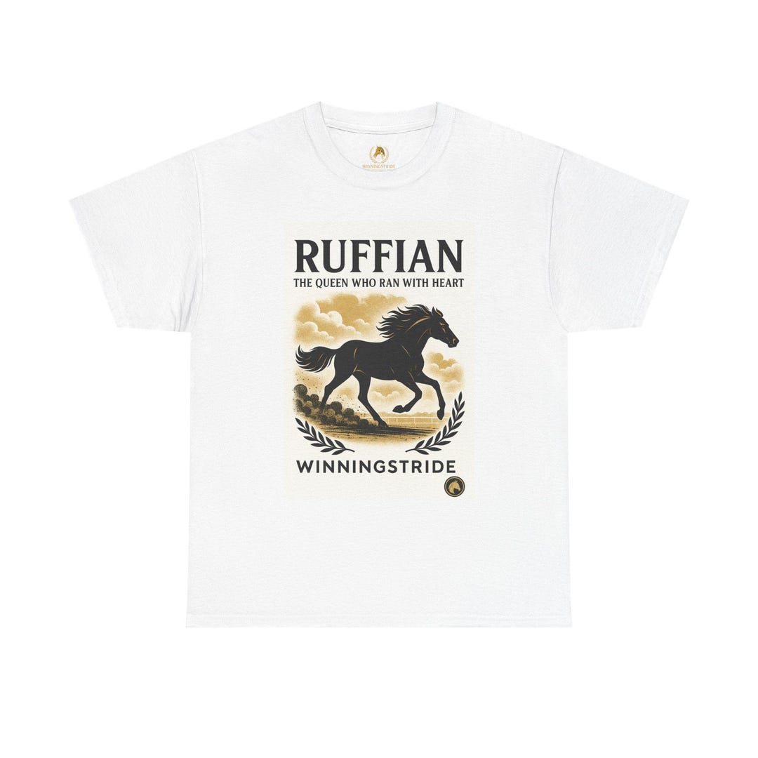 Ruffian Horse Tee - Unisex Heavy Cotton Tee, Equestrian Gift, Horse ...