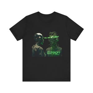 Glow in the Dark Alien T-Shirt, Unisex Alien Tee, UFO Lover Gift, Sci-Fi Short Sleeve Tee, Glow Tee for Festivals, Quirky Party Shirt