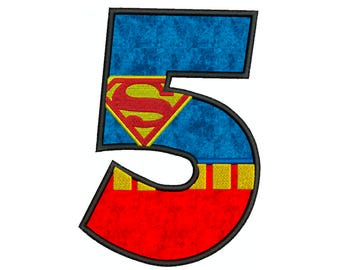 superman numbers etsy