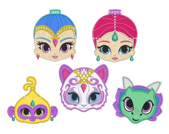 tala cat shimmer and shine machine applique embroidery etsy