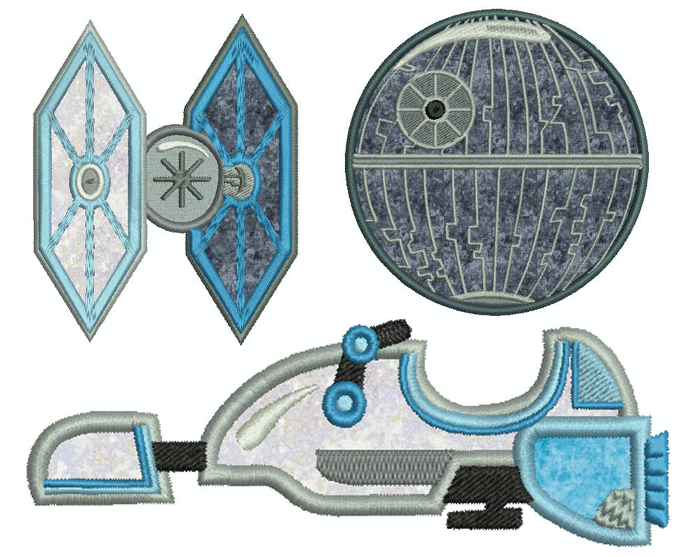 STAR WARS 1 Machine Applique Embroidery 3 Patterns in 2 Etsy