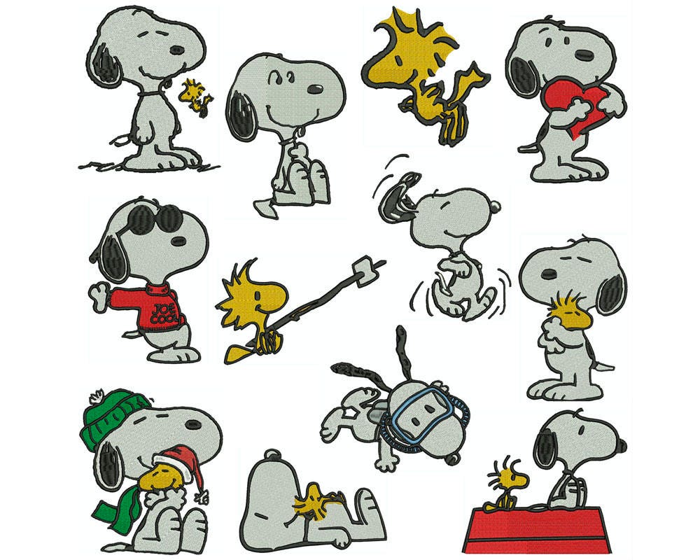 Snoopy machine filled jessecmault patterns instant  etsy