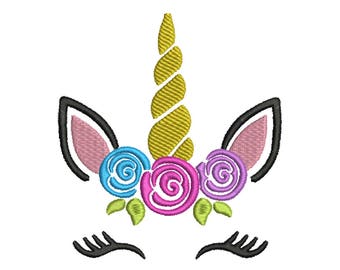 Unicorn Princess 9, Pony, Machine Filled Embroidery * 4 Sizes * Instant Digital Download