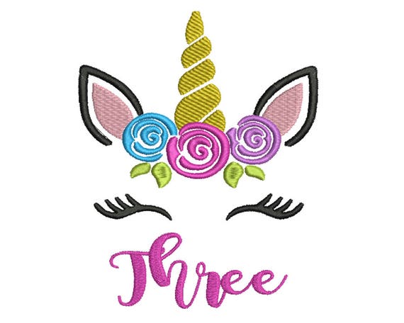 licorne troisieme anniversaire trois numero 3 poney a la etsy