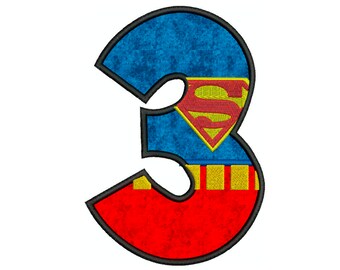 superhero number 3 etsy