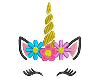 Unicorn Princess 1, Pony, Machine Filled Embroidery * 4 Sizes * Instant Digital Download