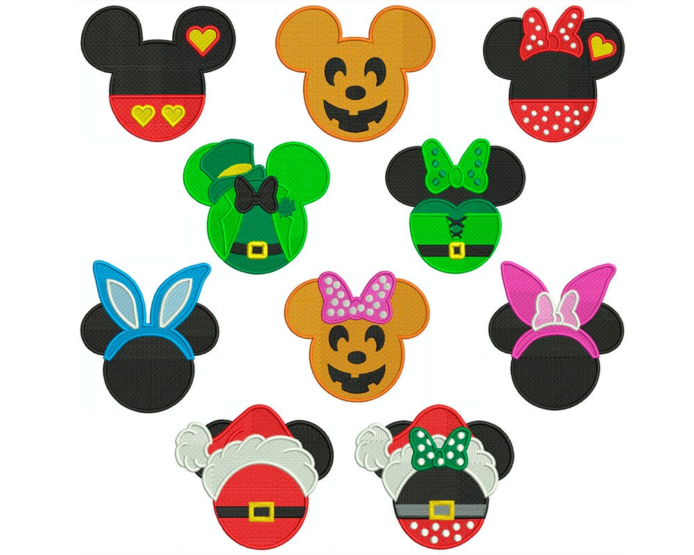 M & M MIXED Holidays Machine Filled Embroidery 10 Patterns Etsy