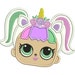Unicorn Lol Doll Face * Machine Applique Embroidery * Instant Digital Download