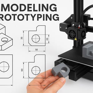 Custom 3D Modeling & Prototyping Service - Rapid Design 3D Printed Parts -CAD to Print Prototype Service