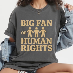 Big Fan Of Human Rights T-Shirt, Equality Shirt, Social Justice Tee, Political Protest Shirt, Activist Shirt, Human Rights Tee,Vintage Shirt