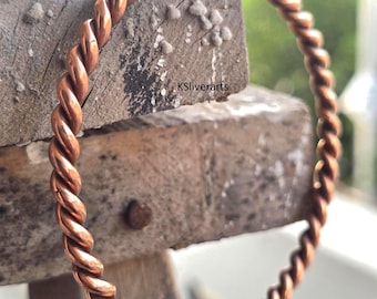 Tensor copper Bracelet ,Copper stacking twisted bangle, Spiral copper bangle, Self Healing Tensor Ring Bracelet ,Pure Copper stacking All