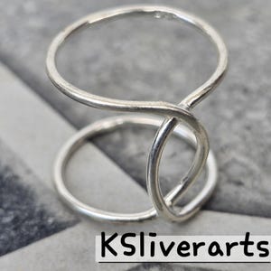 Large Silver Knot Thumb Rings for Woman-Statement Ring-Gift For Her-Unique Ring-Dainty Chunky Weaved Ring-First Mothers Day Gift Ring