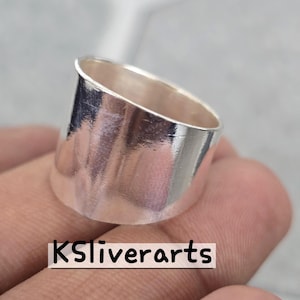 Thick Wide Band Ring, 925 Sterling Silver Minimalist Ring ,Plain silver ring, Bohemian Ring, Huge Ring, Thumb Ring , Git For Mother